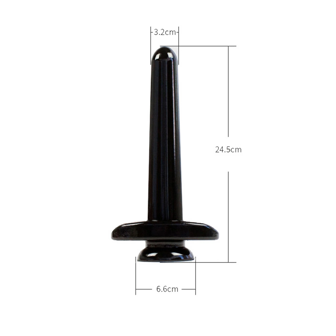 Perfect Fit The Boner Black 8" Intimate Accessory - Compatible XL. Butt plug. See functions