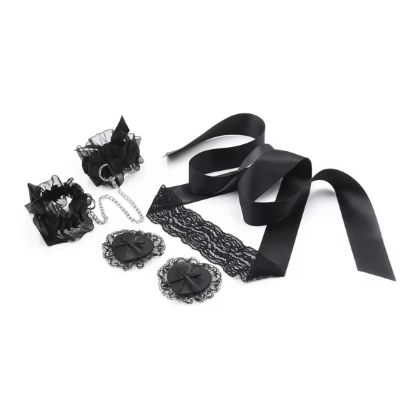 LoversPremium Lace Me Up zestaw koronkowy do zmysÅ‚owych akcentow czarny