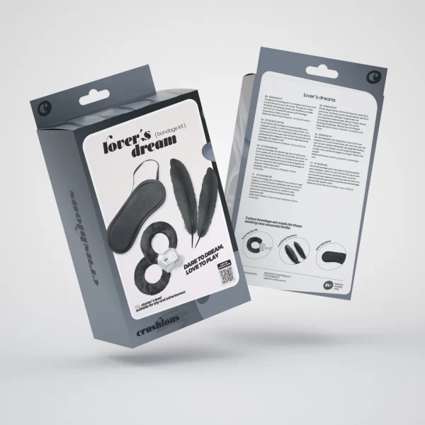 Lover's Dream Starter Set 4-Piece Black Bondage Accessories