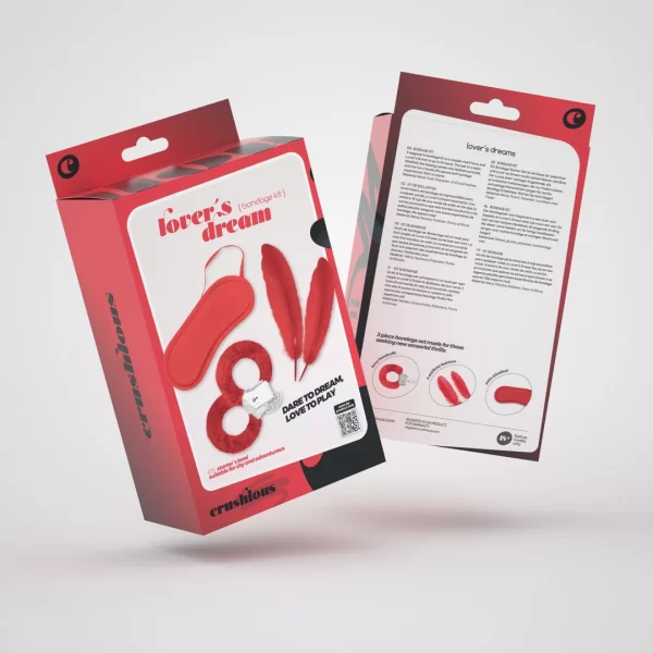 Lover's Dream 4-Piece Soft Bondage Essentials Kit Red