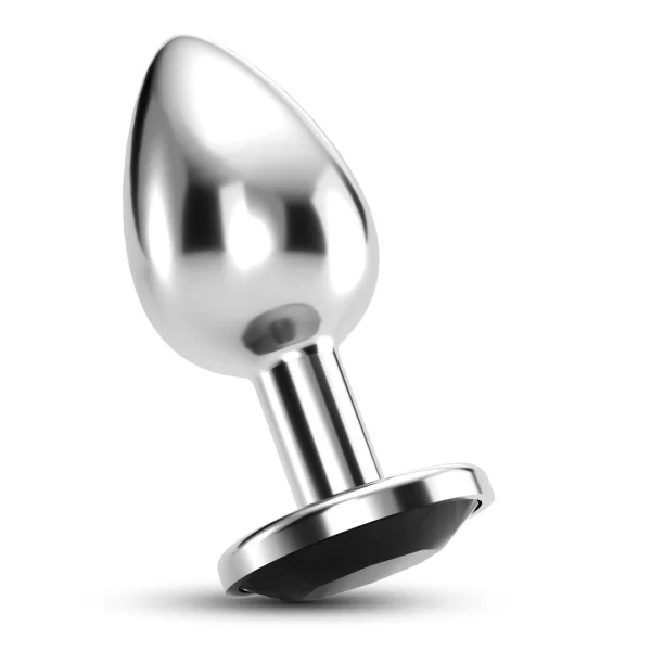 Crushious Bijou Medium Black - Decorative Metal Plug with Jewel Accent
