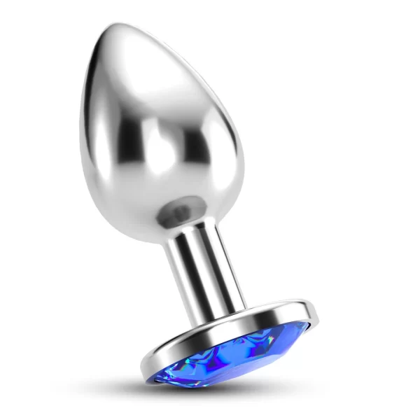 Crushious Bijou Intimate Jewel Plug Medium Blue 7cm Metal Design