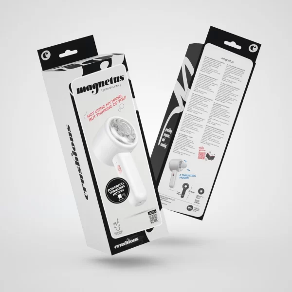 Crushious Magnetus Rechargeable Intimate Machine White 19.8cm combines rechargeable power and waterproof construction in a practical