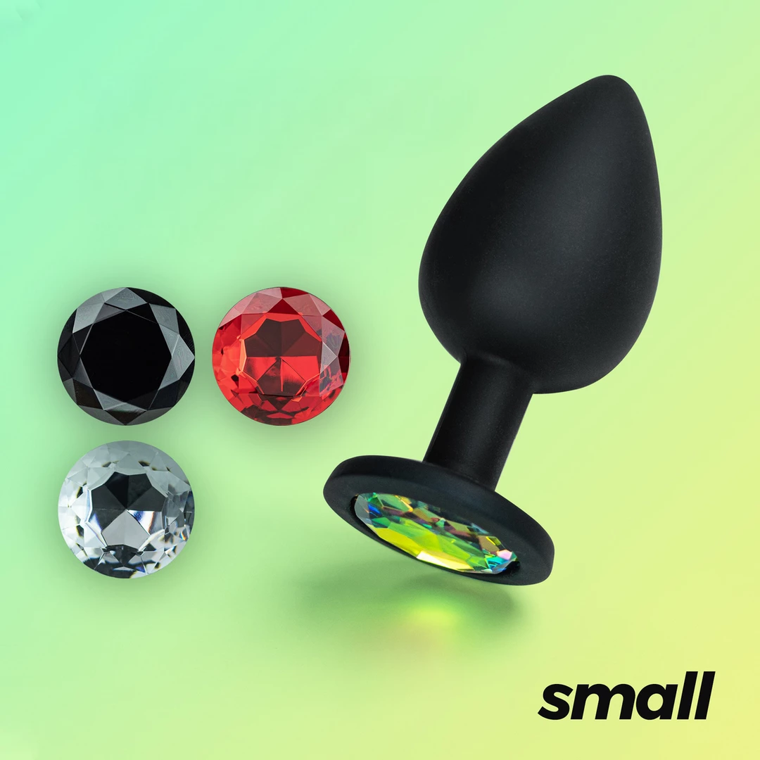Crushious Camileo Small Black Plug - 4 Interchangeable Decorative Jewels - Anelma Crushious Camileo Small Black Plug - 4 Interchangeable Decorative Jewels