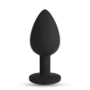 Crushious Camileo Large Intimate Plug with 4 Interchangeable Jewels Black. Butt plug. See functions