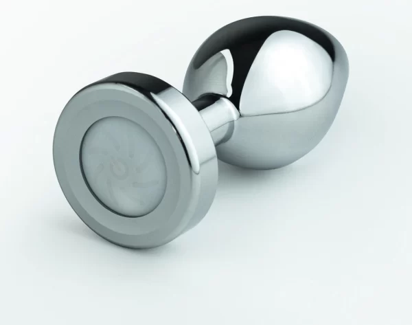 Crushious Borealis Medium Metal Plug RGB LED Silver 8.5cm Ergonomic Design. Butt plug. See functions