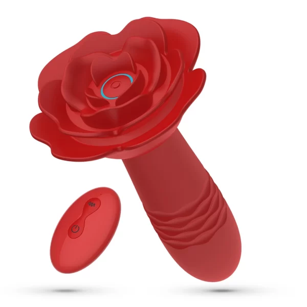 Crushious Romeo Intimate Rose Plug Red with Thrust & Remote Control