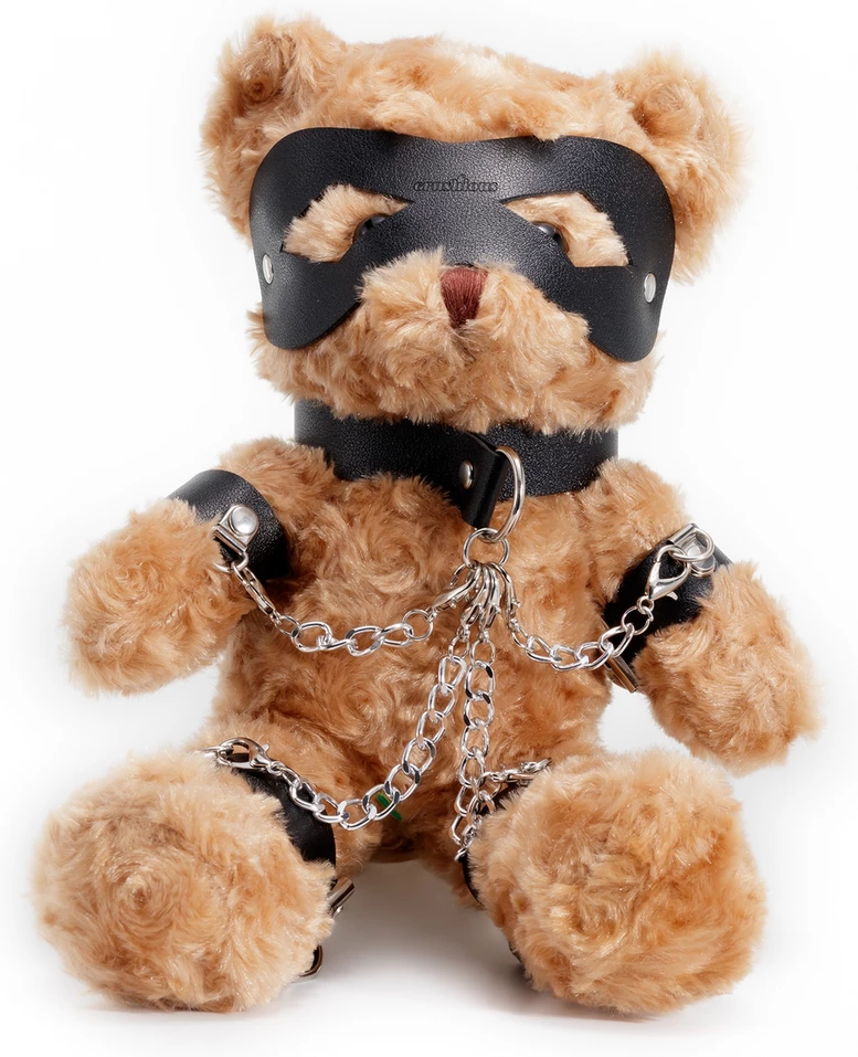 Crushious Crushito Pluszowy MiÅ› 31 cm Czarny z Akcesoriami Bondage
