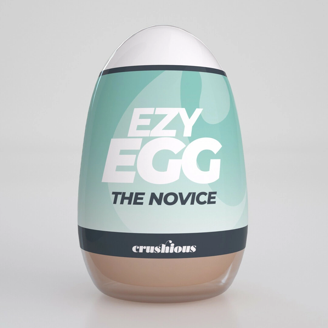 Crushious Ezy Egg The Novice Turquoise Intimate Soft-Touch Device combines flexible elastomer for comfortable