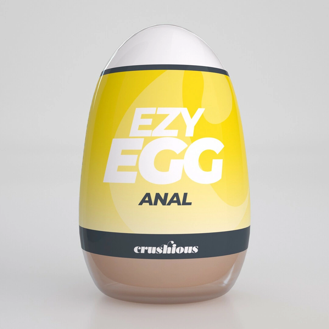 Crushious Ezy Egg Yellow - Kompaktowa maszyna intymna - Anelma Crushious Ezy Egg Intimate Device Yellow combines flexible elastomer and an ergonomic design for comfortable