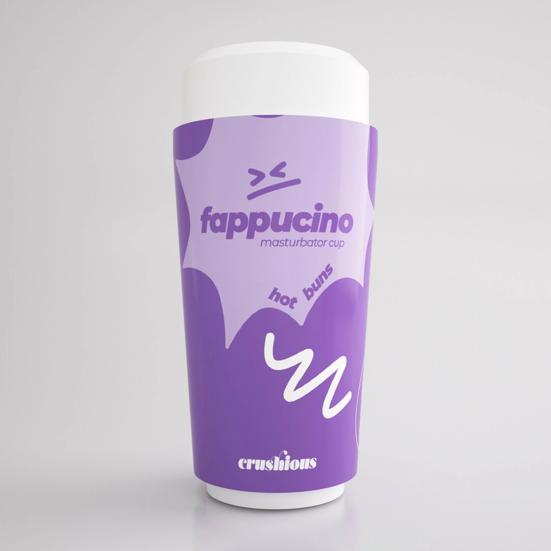 Crushious Fappucino Hot Buns Intimate Device Purple Compact Cup combines an ergonomic design for comfortable