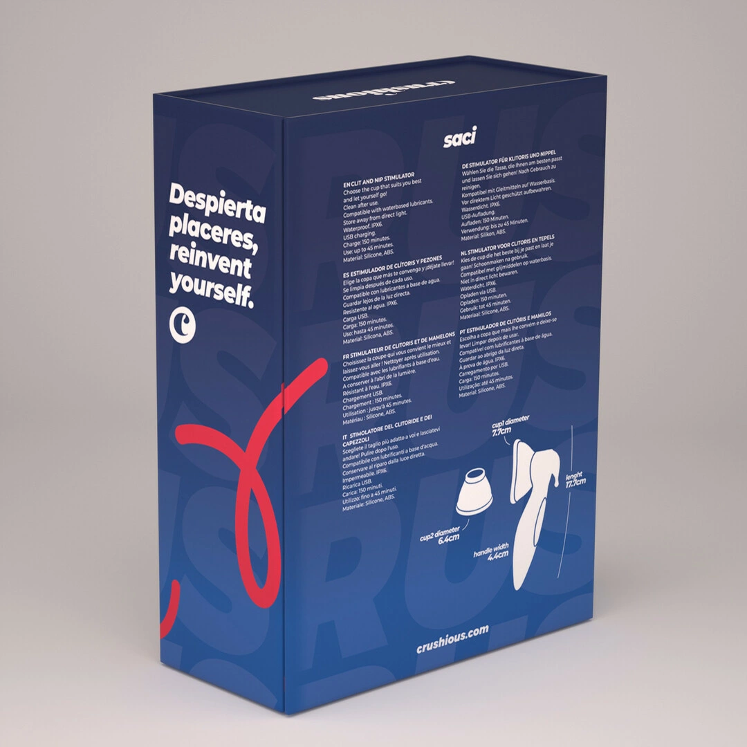 Crushious Saci Red - Multi-Functional Intimate Suction