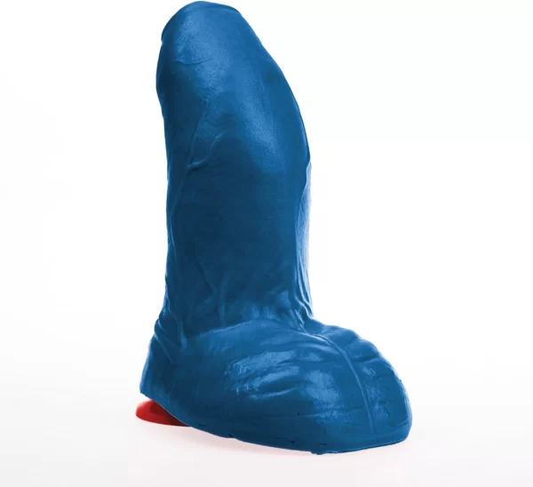 Buri Blue Curved Model 17 cm with Suction Base PVC System M - Anelma sextoys