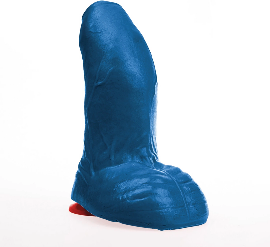 Buri Blue Curved Model 17 cm with Suction Base PVC System M - Anelma sextoys