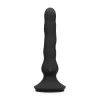 Vibrating Wave Rider Black - Silicone Intimate Machine with Suction Base. Anal vibrator. See functions