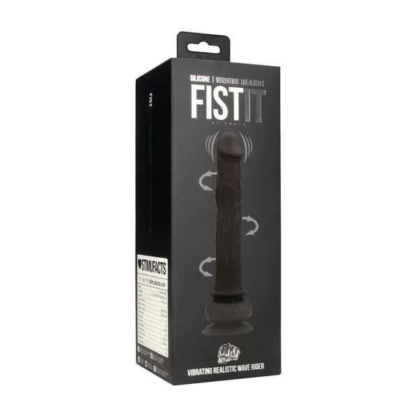 Vibrating Realistic Wave Rider Black - silikonowy model z wibracjÄ…