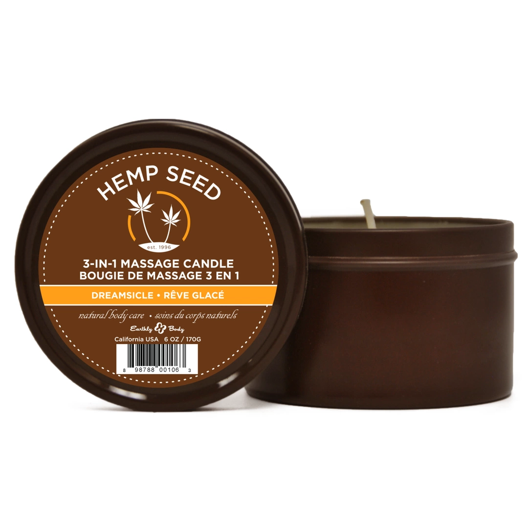 Earthly Body Dreamsicle Multi-Purpose Massage Candle 170g - Anelma Earthly Body Dreamsicle Multi-Purpose Massage Candle 170g