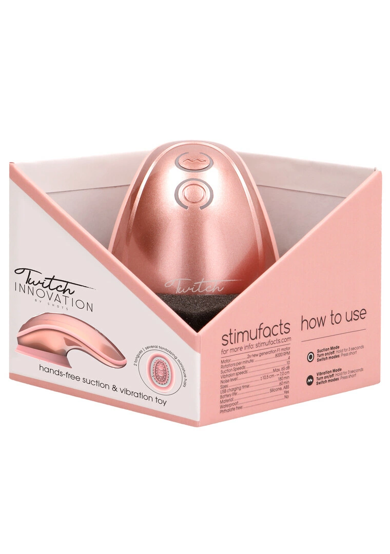 10 wibracji - Anelma Shots Toys Twitch Handsfree Intimate Machine with Suction &