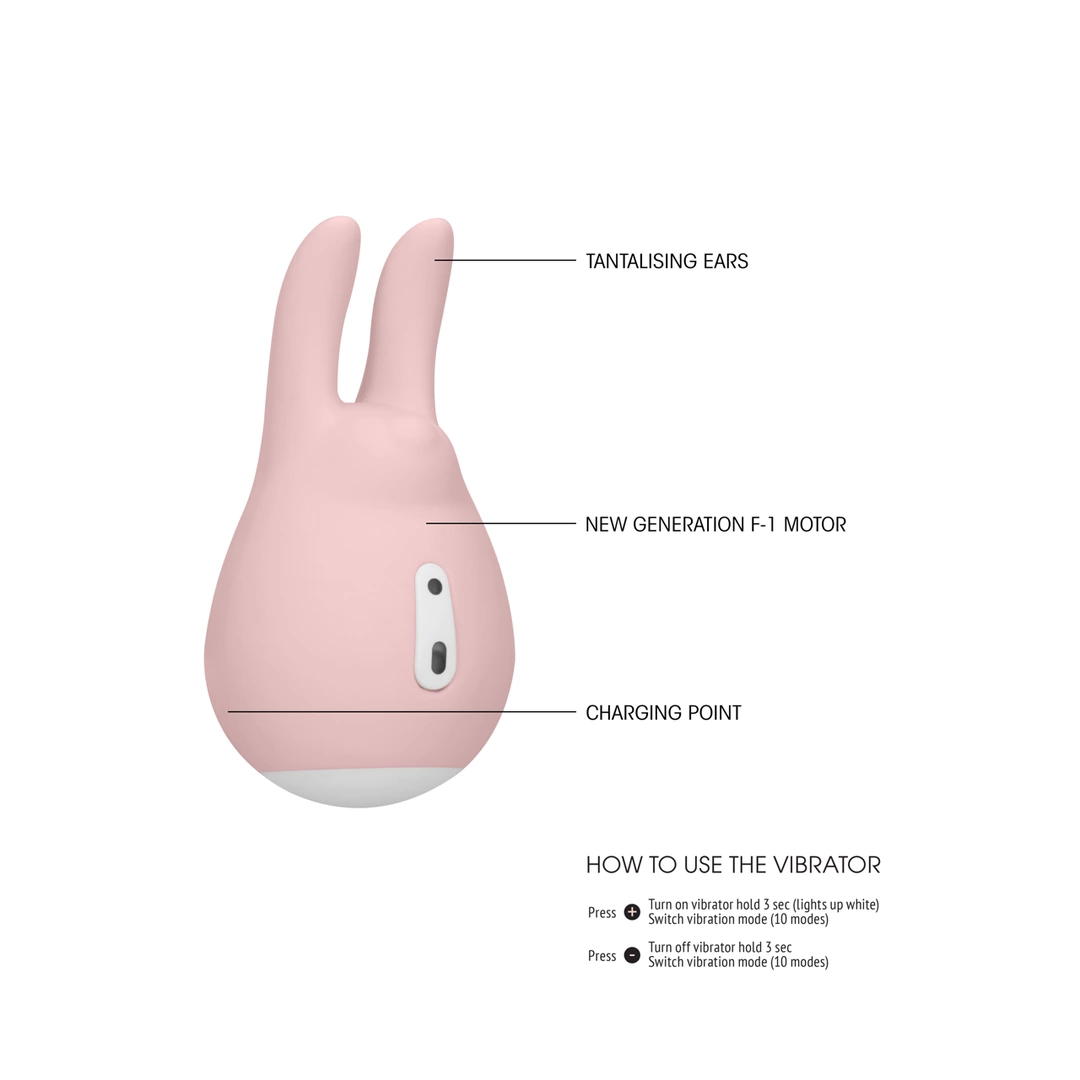 Love Bunny Intimate Mini Massager Silicone USB Rechargeable