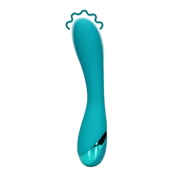 Loveline silikonowy wibrator dwusilnikowy kroliczek Teal - G-pistevibraattori