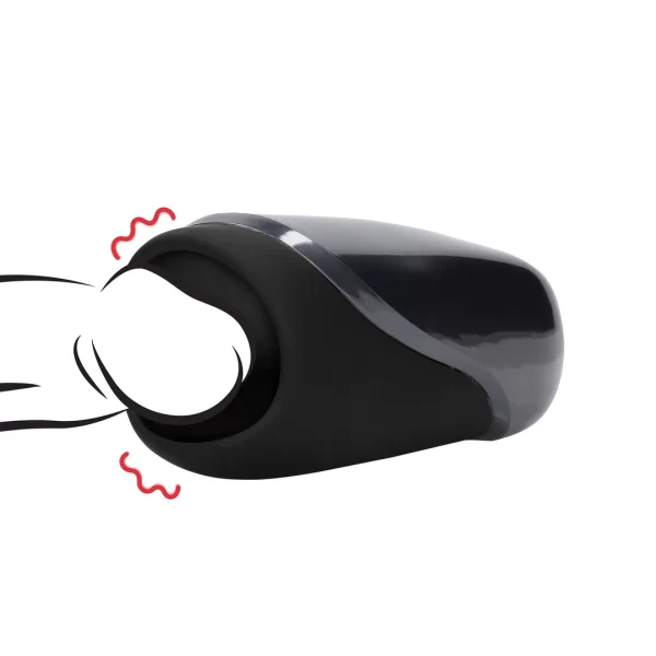 Loveline Vibrating Sensation Sleeve Licorice Black Ergonomic