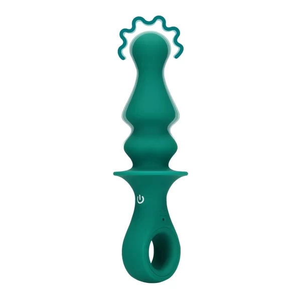 Loveline Peacock Plume Anal Vibrating Device - Compact Silicone Model