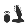Loveline Smooth Vibrating Anal Plug Remote Control Licorice Black