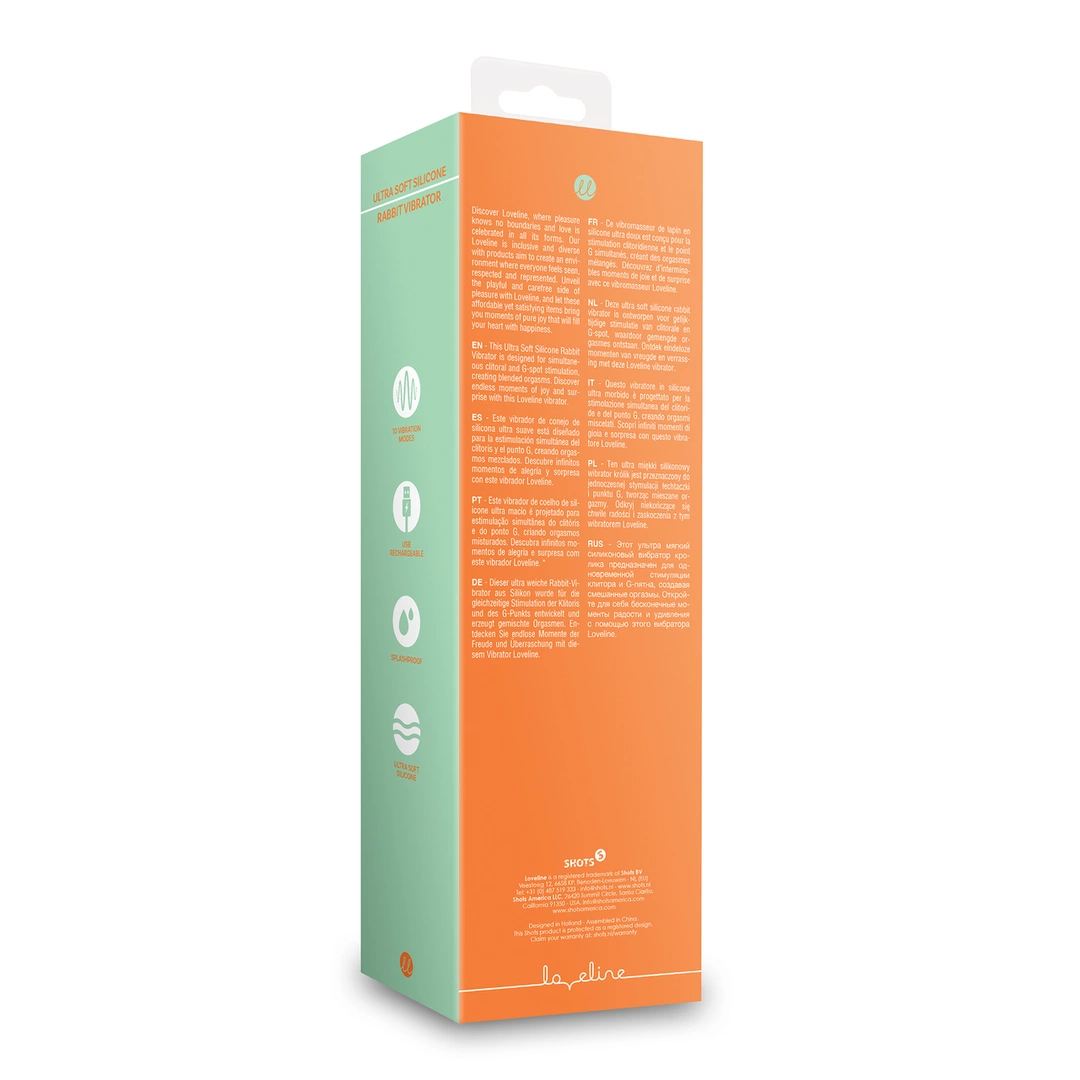 Loveline Ceramic Peach Dual Stimulation Intimate Massager - Anelma Loveline Ultra Soft Ceramic Peach – Podwójne (króliczki)