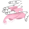 Loveline Dual Finger Vibrator Pink - vibraattori