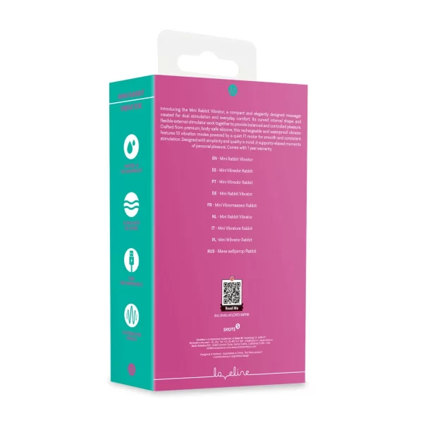 Waterproof - Anelma Mini Rabbit Vibrator Pink – Podwójne (króliczki)