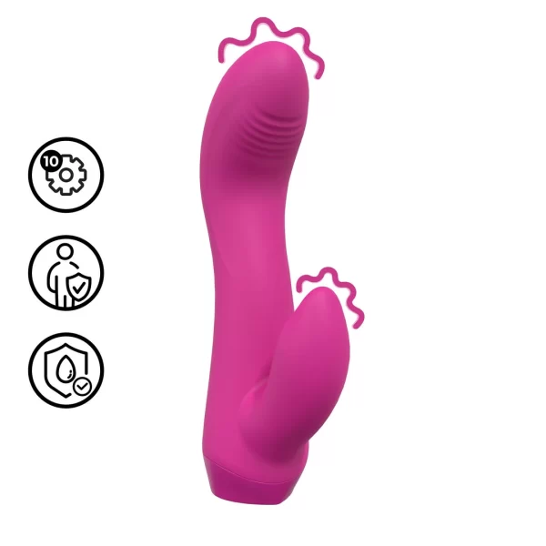 Mini Curved Rabbit Vibrator Pink - vibraattori