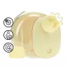 Dreamsicle Compact AirTap Vibrator żołty 2w1 z wymiennymi - vibraattori