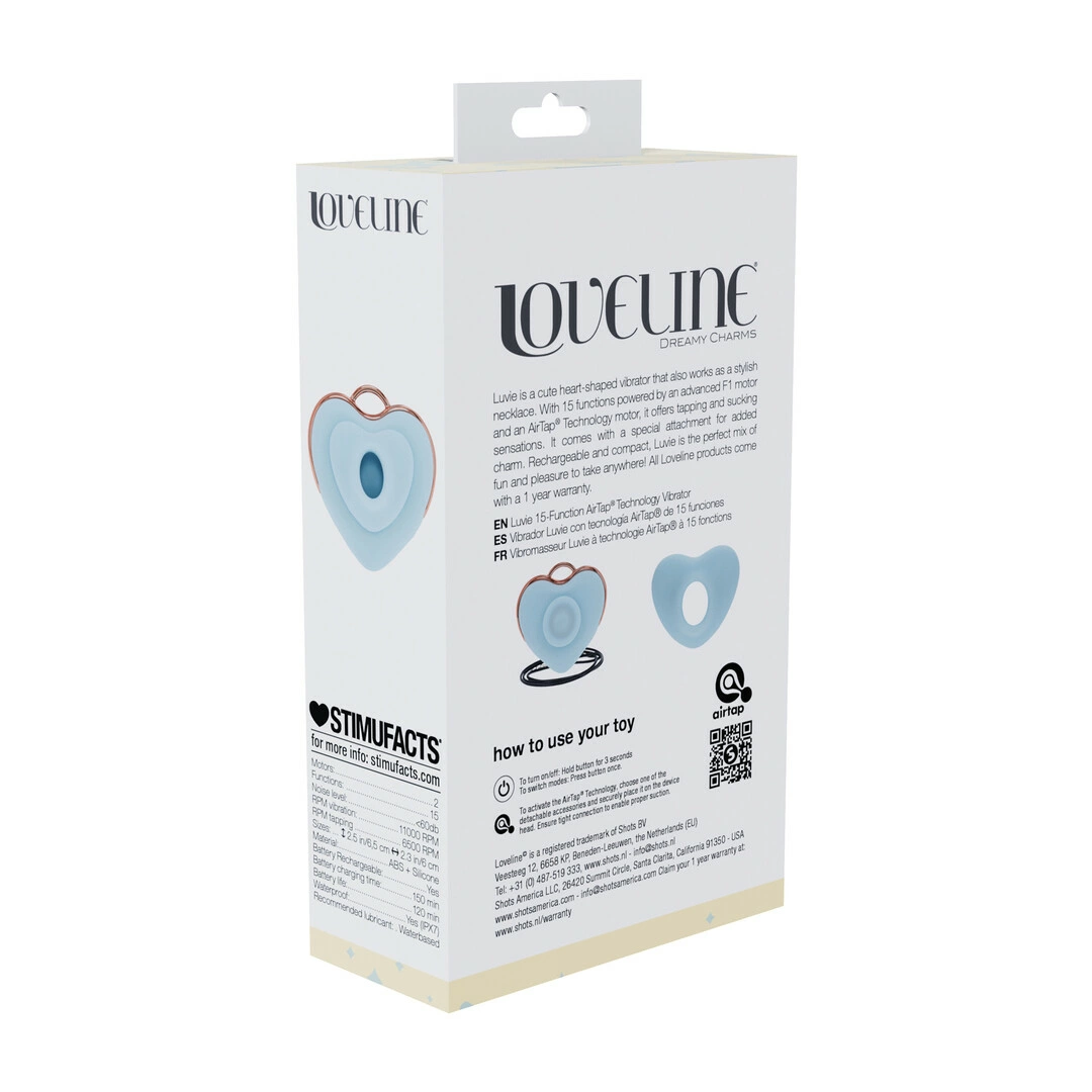 Luvie Heart-shaped AirTapÂ® – Wibratory pulsacyjne