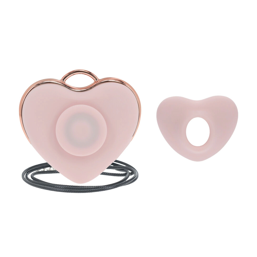 Luvie Heart-shaped AirTap System Necklace Vibrator Pink - Anelma Luvie Heart-shaped AirTap System Necklace Vibrator Pink