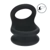 LEVELZ Wide Double O Silicone Support Ring L Black - Dual System - Anelma sextoys