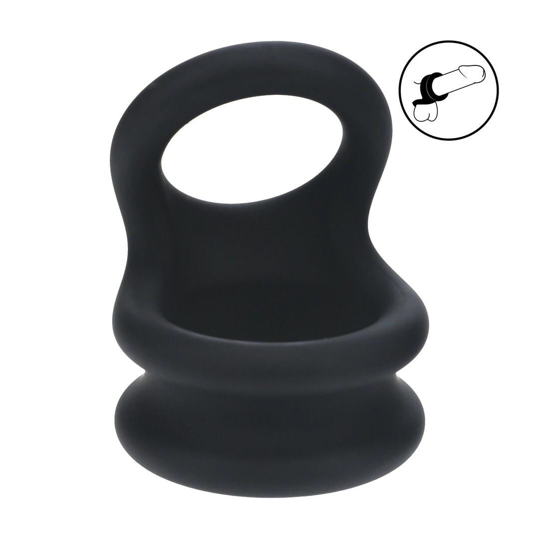 LEVELZ Wide Double O Silicone Support Ring L Black - Dual System - Anelma sextoys