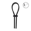 LEVELZ Adjustable Silicone Lasso Ring 5mm Black - Flexible Fit System - Anelma sextoys