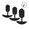 Levelz Silicone Training Set 3pcs Black - Weighted Progressive Plugs - Anelma sextoys