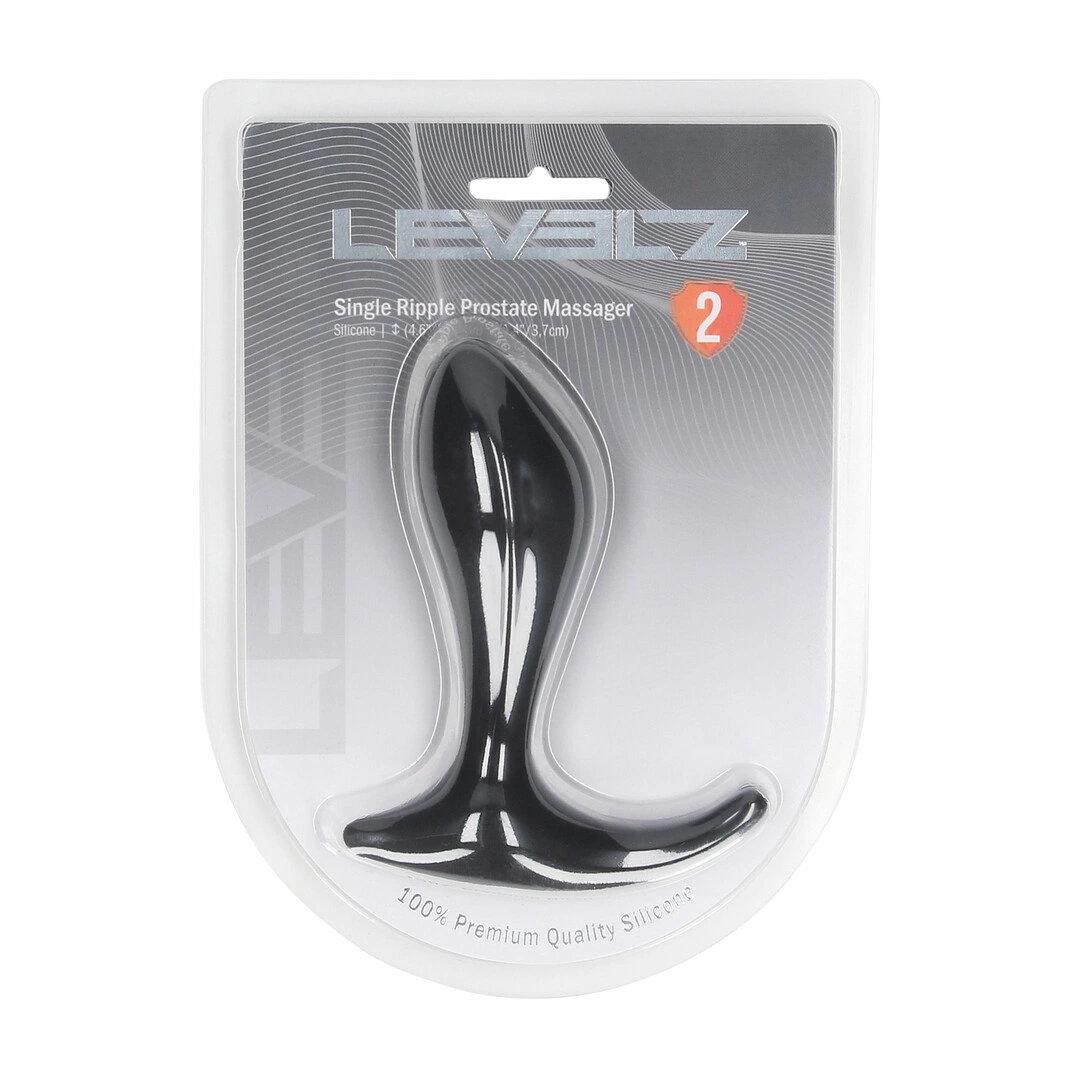 LEVELZ Single Ripple silikonowy masaÅ¼er anatomiczny czarny