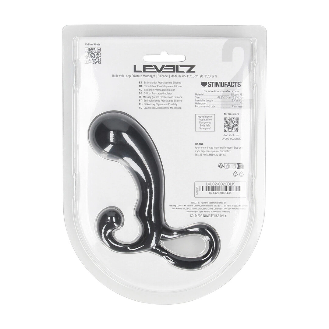 LEVELZ Bulb with Loop Silicone Prostate Model Black M