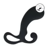 LEVELZ Silicone Prostate Massager Black - Ergonomic Loop Handle Design L - Anelma LEVELZ Silicone Prostate Massager Black - Ergonomic Loop Handle Design L