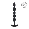 LEVELZ Multi-Textured Silicone Anal Probe Black - Flexible Precision Model - Anelma sextoys