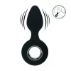 LEVELZ Rechargeable Silicone Anal Plug Black with Loop Base - Anelma LEVELZ Rechargeable Silicone Anal Plug Black with Loop Base