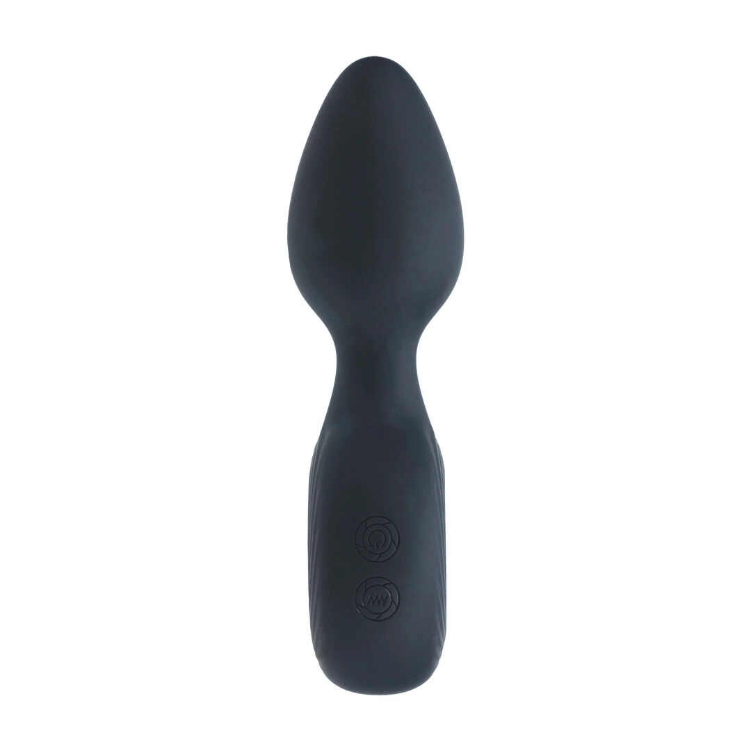 LEVELZ Rechargeable Silicone Anal Plug Black with Loop Base - Anelma LEVELZ Rechargeable Silicone Anal Plug Black with Loop Base