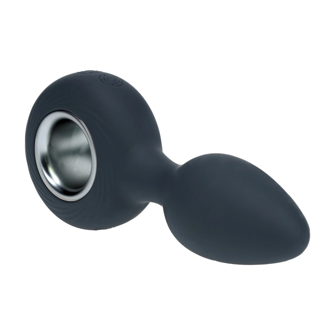 Butt plug - Anelma LEVELZ Rechargeable Silicone Anal Plug Black with Loop Base. Butt plug. See functions