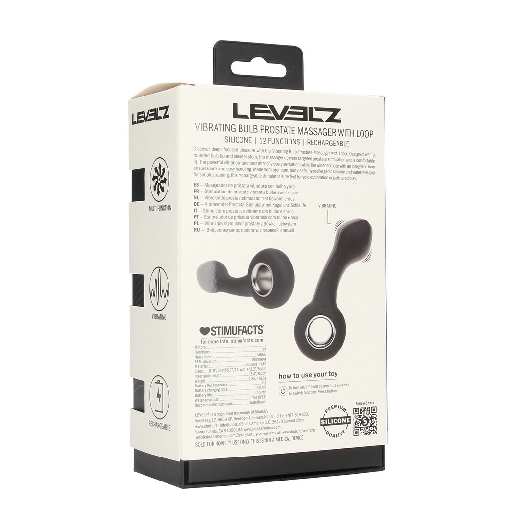 LEVELZ plicity Vibrating Silicone Prostate Stimulator Loop - Anelma LEVELZ plicity Vibrating Silicone Prostate Stimulator Loop