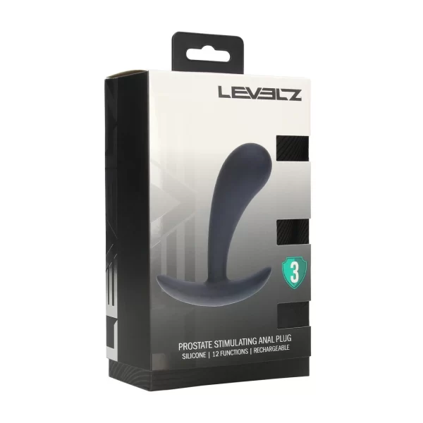 LEVELZ Plug M Czarny - WibrujÄ…cy korek silikonowy Å›redni