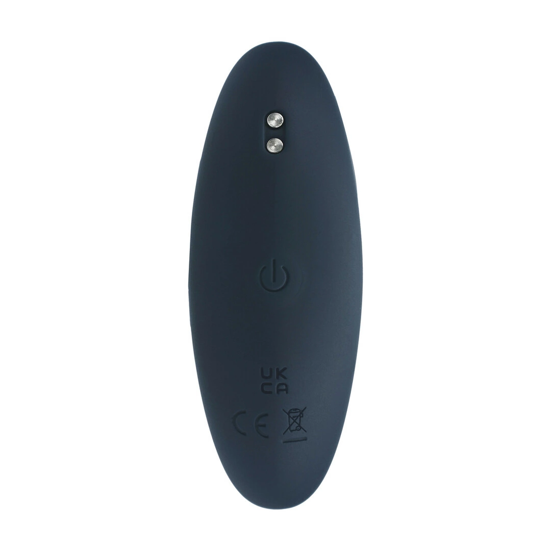 LEVELZ Vibrating Silicone Prostate Massager Medium Black Ergonomic. Product details include functions