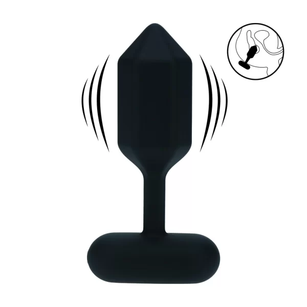 LEVELZ Hexagonal Silicone Anal Plug Black - Vibrating