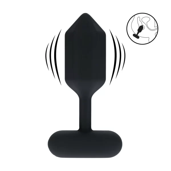 LEVELZ Plug Vibrating Silicone Hexagonal Black - Rechargeable Anal Model M